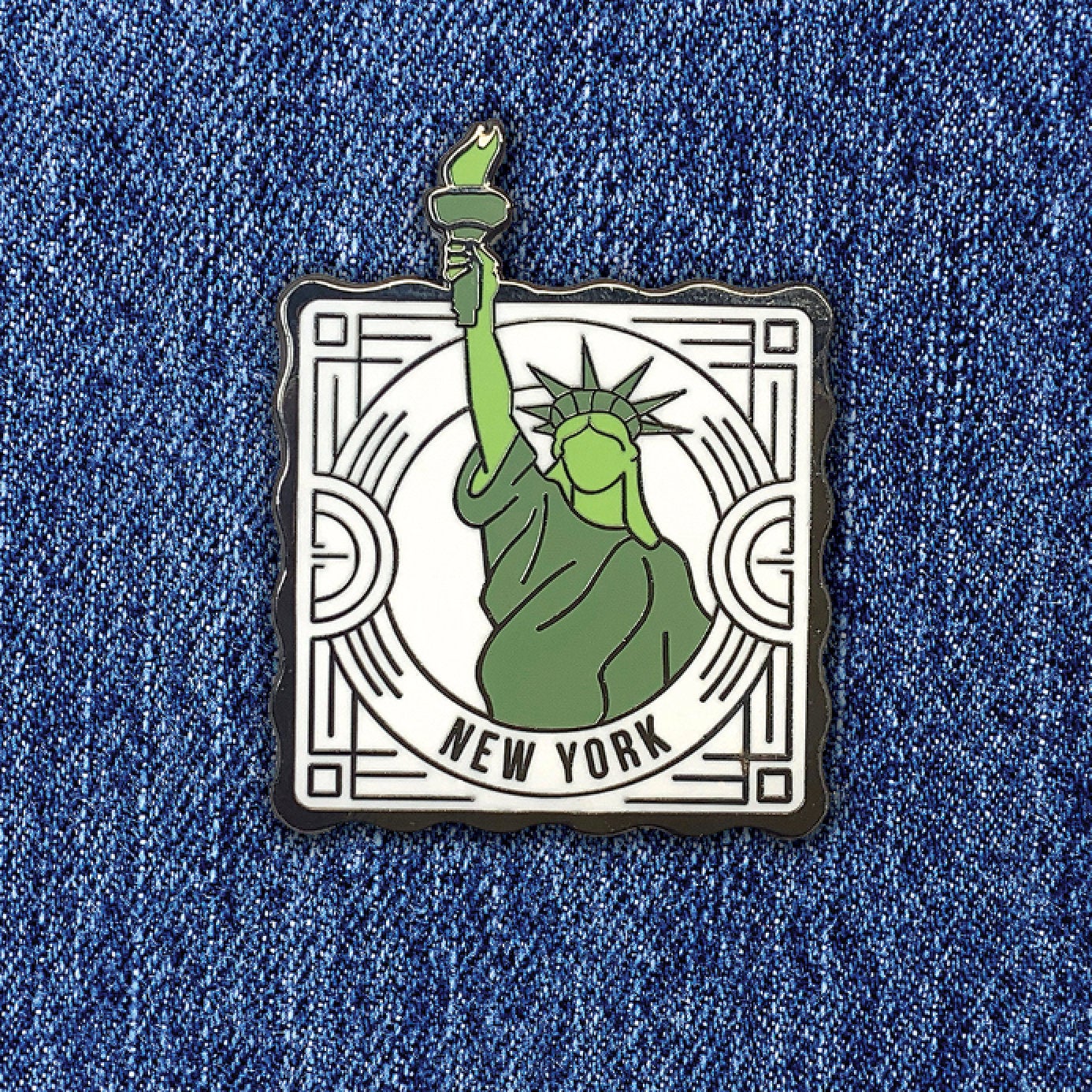 Lady Liberty Stamp Pin