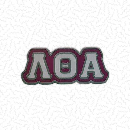 Grey Letter Enamel Pin