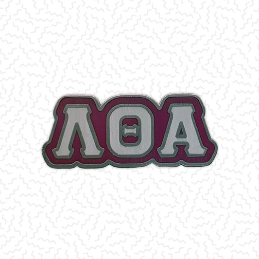 Grey Letter Enamel Pin