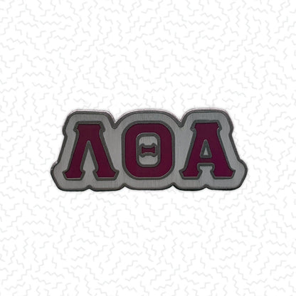 Burgundy Letter Enamel Pin