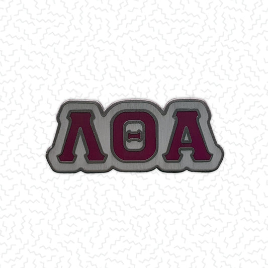 Burgundy Letter Enamel Pin