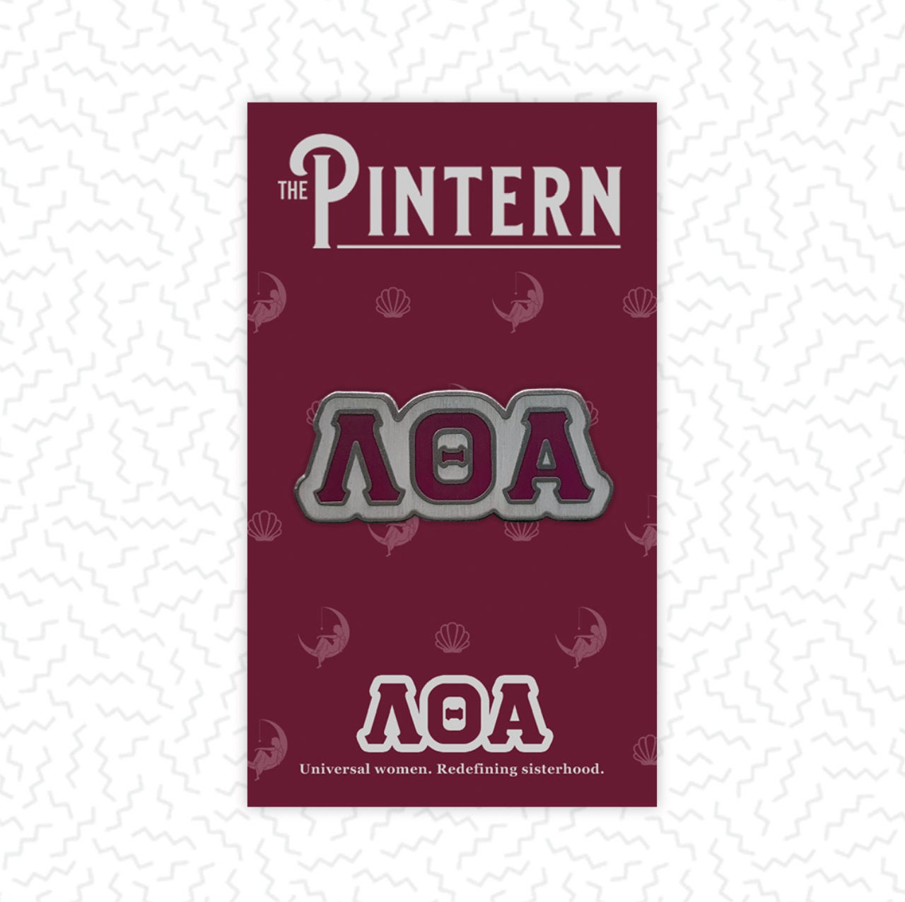 Burgundy Letter Enamel Pin
